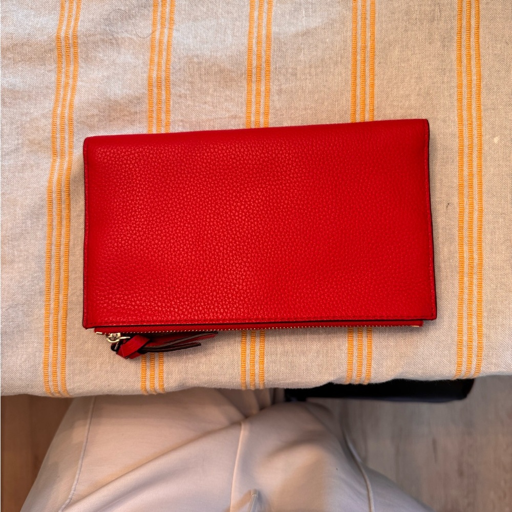 kate spade Red Leather Zip Pouch - Picture 4 of 5